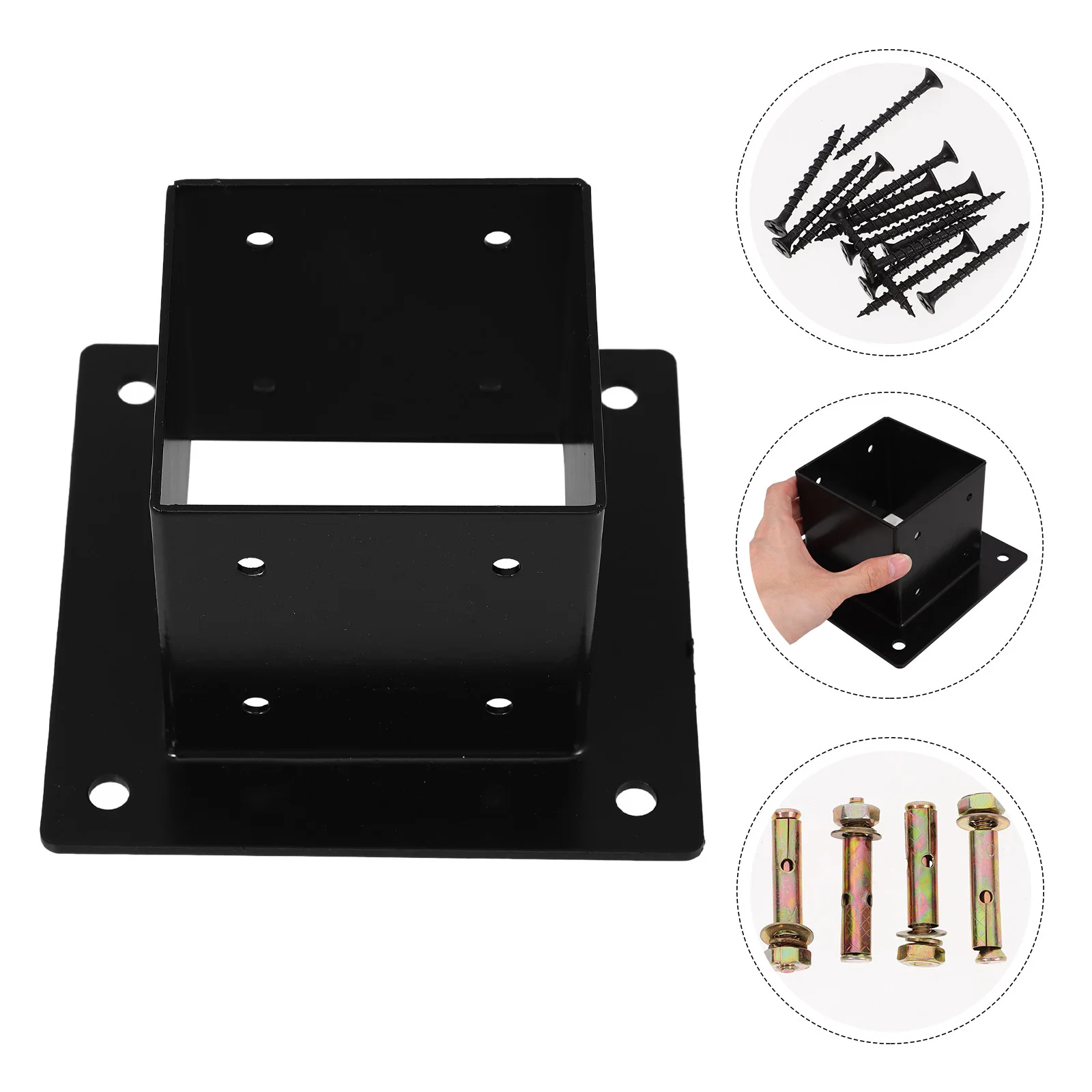 

Gazebo Porch Railing Support Fence Fixed Handrail Post Base Holder Wrap Deck Rod Supply