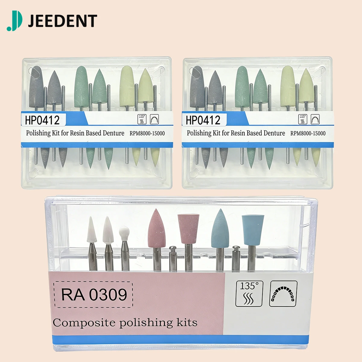 Dental Composite Polishing For Low Speed Handpiece Contra Angle Kit RA0309 Resin Sanding Polishing Set Dentistry Tool