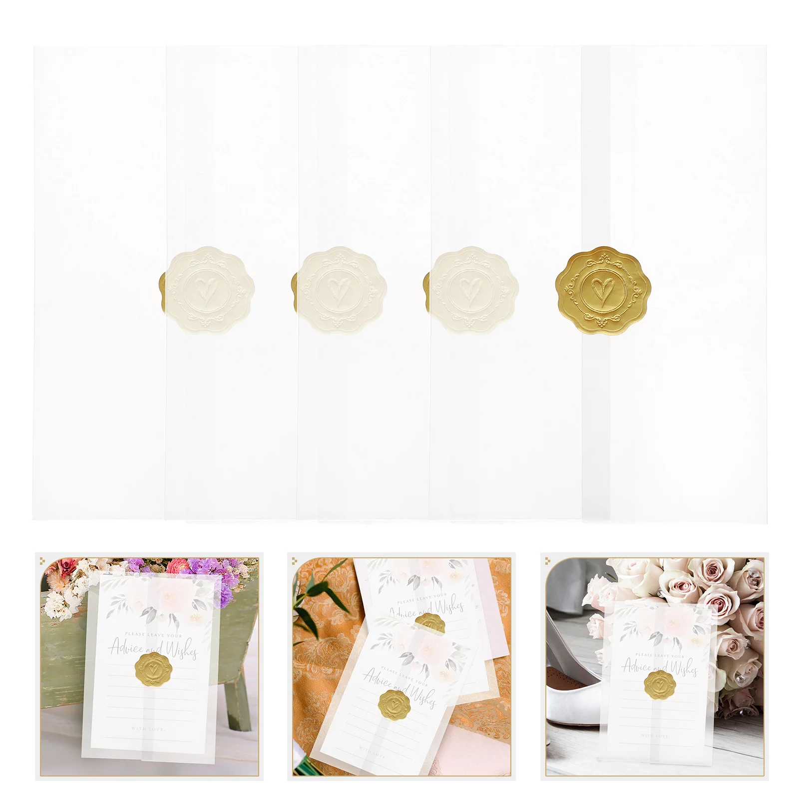 

1Set Clear Invitation Envelopes Translucent Paper Material for Cards Envelopes Birthday Banquet Announcements Festivals