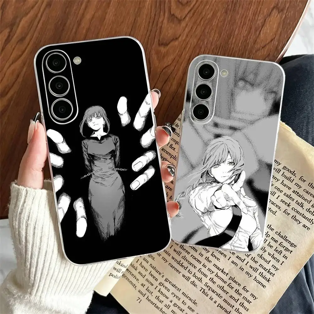 Anime C-Chainsaw M-Makima  Phone Case For SamsungA10,12,20,21S,30,31,40,50,51,52,70,71 Transparent Cover