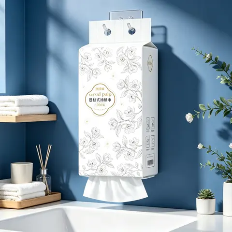 Hanging Drawable Tissue Household Large Pack 4-Ply Thick Toilet Paper Napkins Wall Mount Facial Tissue For Bathroom Kitchen Home