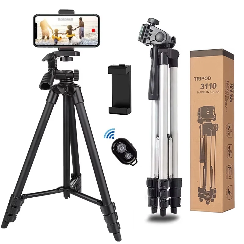 Trípode portátil para teléfono móvil, soporte para Selfie, trípode extensible para teléfono inteligente para iPhone, Canon, Nikon, fotografía DSLR