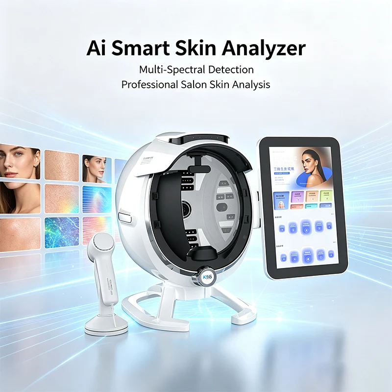 K56 Professional Skin Analyzer Scanner Support Moisture Test Cloud Report Storage Commercial Facial Beauty Device For Spa Salon