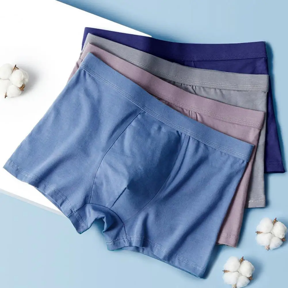 

Мужские однотонные трусы-боксеры для лета: прохладные, дышащие, быстросохнущие, с эластичным поясом