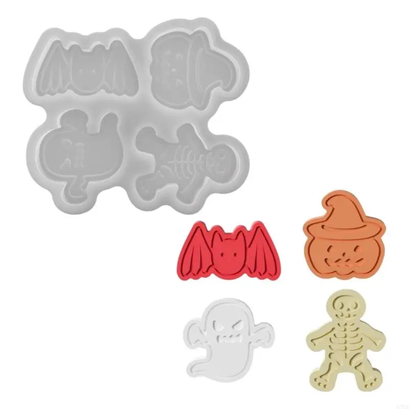 

Silicone Mould Set For Making Spooky Halloween Soap Resin Crafts And Chocolate Treats 87HA