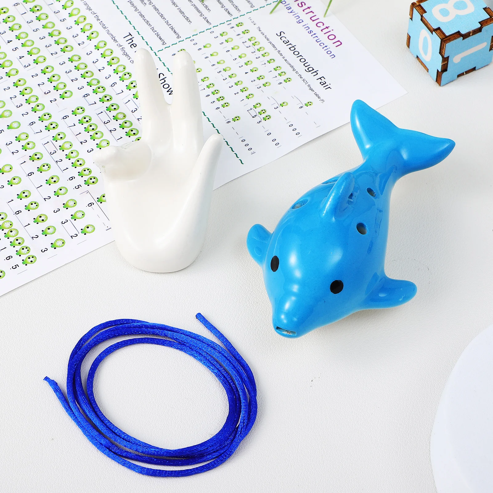 

Instruments for Beginners Ocarina Necklace Music Small Musical Flute Dolphin Shaped