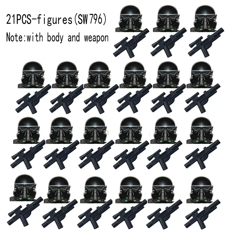 

21 шт./лот, военные армейские фигурки SW188, SW201, клон-солдат, снежный солдат, наборы строительных блоков, игрушки для детей, подарки на день рождения