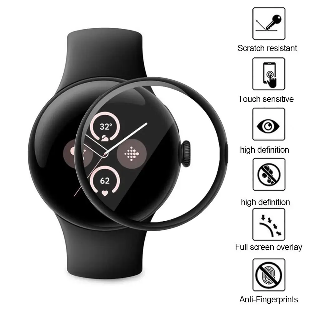 For Google Pixel Watch3 43mm And 41mm Watch Protective Film Soft Screen Film Oil-proof HD Cover Drop-proof Smartwatch M4W1