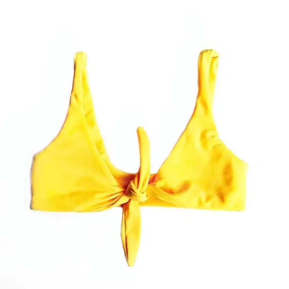 Związywane TOP BIKINI w kolorze MANGO żółtym