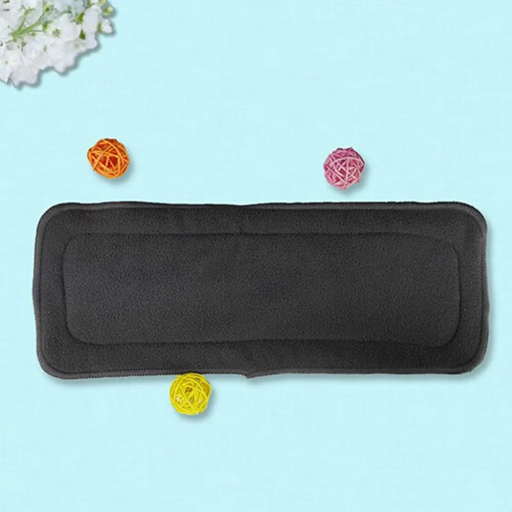 6Pcs Bamboo Charcoal Diaper Liners Washable Reusable Absorbent Cloth for Baby Cloth Diaper Inserts Covers for Baby