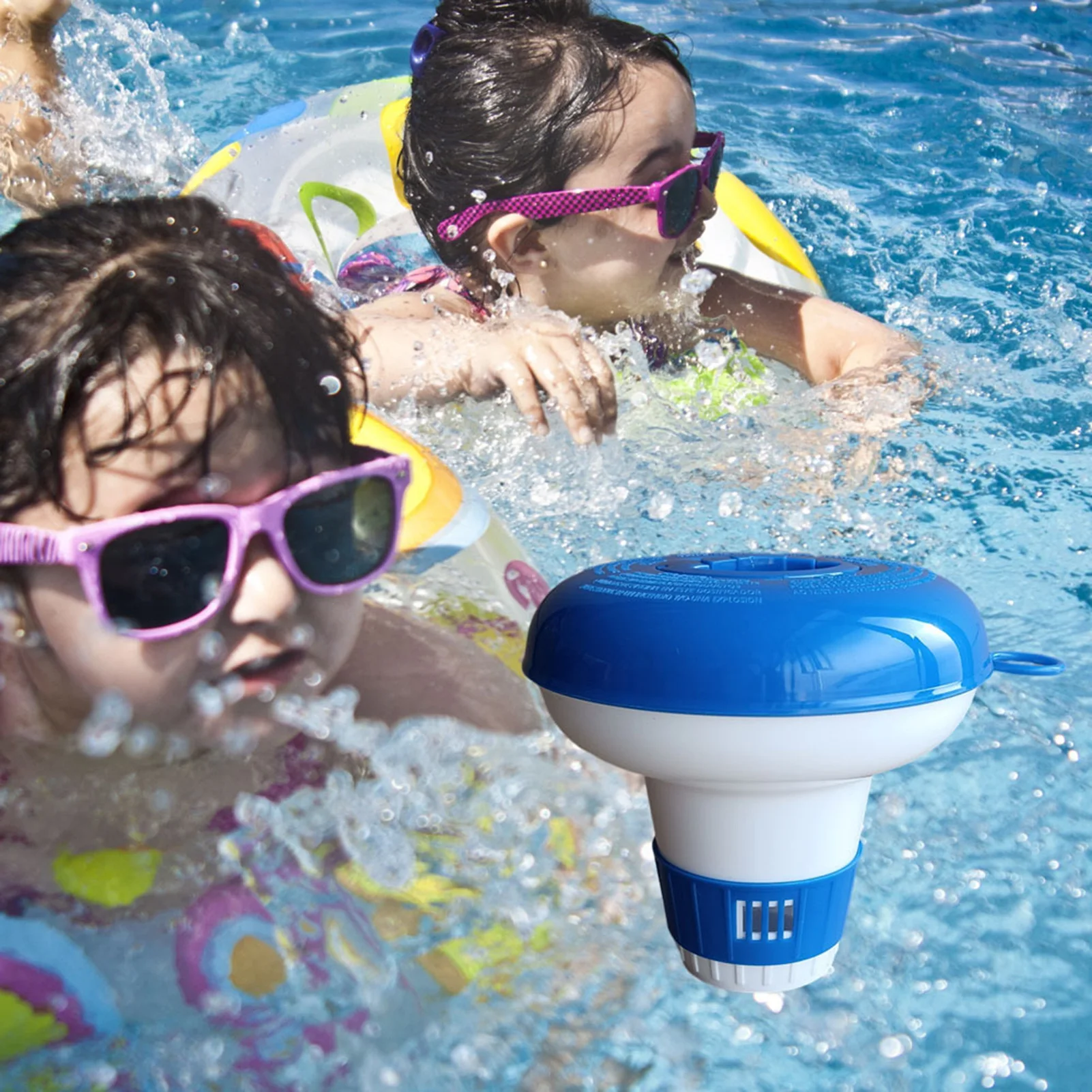 Cute Not Sinking Floating Chlorine Dispenser Reach Every Corner Fountains Pool Floating Chlorine Dispenser Box Cleaning
