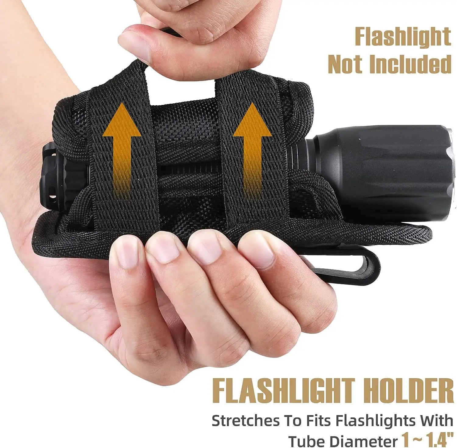 Funda para linterna táctica - 360 °   Soporte giratorio para cinturón multiposición, bolsa EDC universal para deportes militares y al aire libre