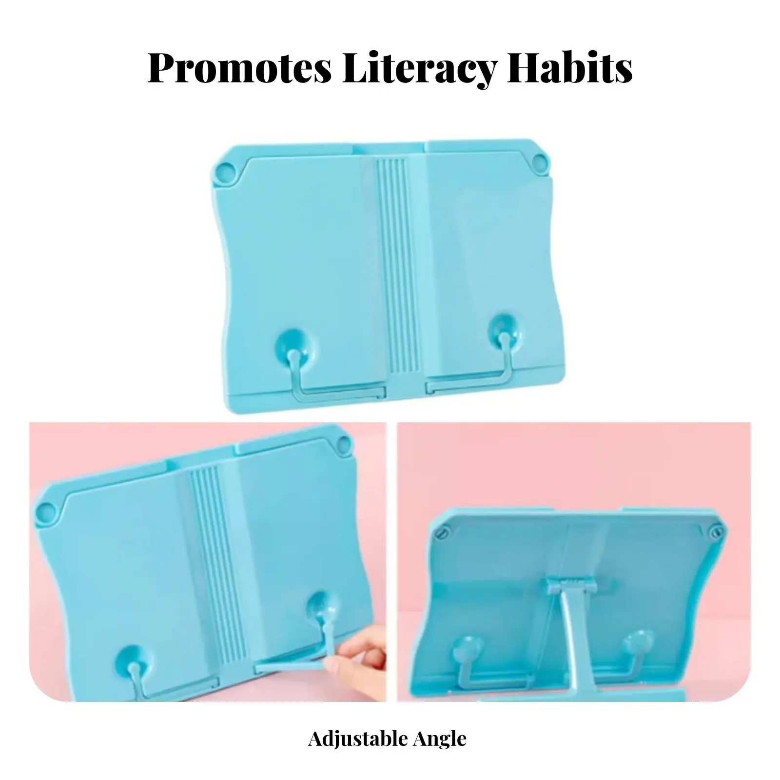 Adjustable Book Stand Multi-Functional Foldable Perusing Easel Firm Leaf Leaf Holders Non-Slip Base for Classroom, Study Room