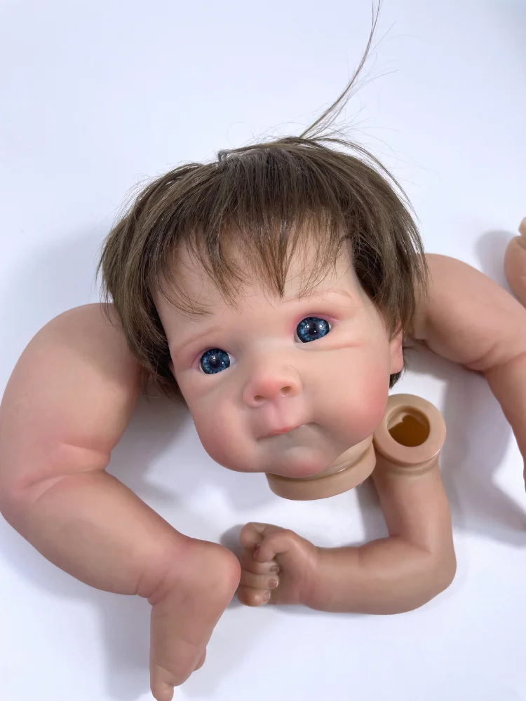 18 inches Already Painted Bebe Bettie With Hair Transplant Doll Kits Vinyl Reborn Doll Unassembled DIY Reborn Doll Kit Gift
