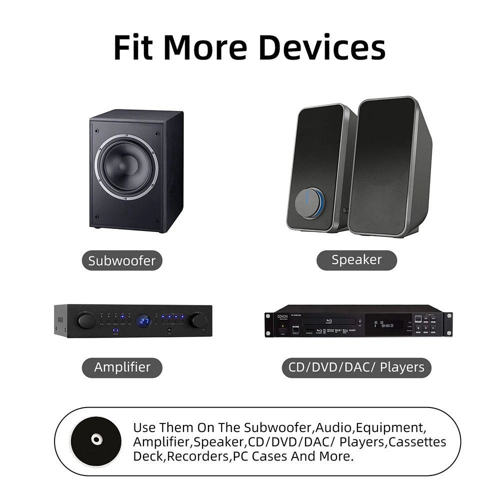 ลำโพงขยายเสียง SP5822G/B/S 4ชิ้นขนาด40x20มม. อะลูมิเนียมแบบไฮไฟแยกขาตั้งแบบจานเสียงแผ่นติดเท้า DAC