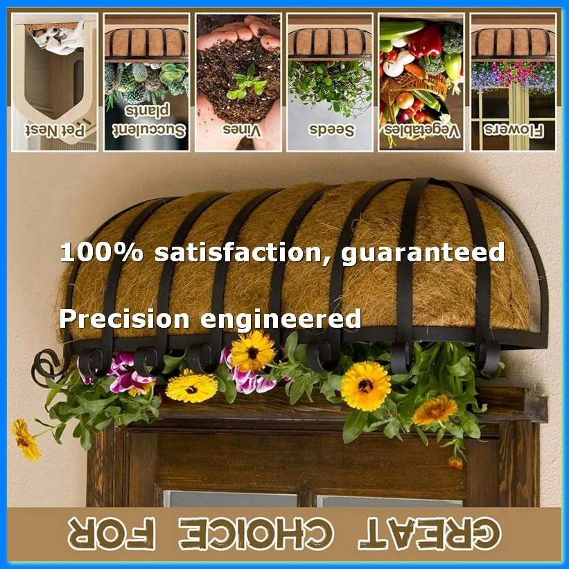 2PackX(4 Pack 24 Inch Trough Coconut Liners, Natural Coconut Liners for Wall Planter, Window Basket Deck Railing Planter)