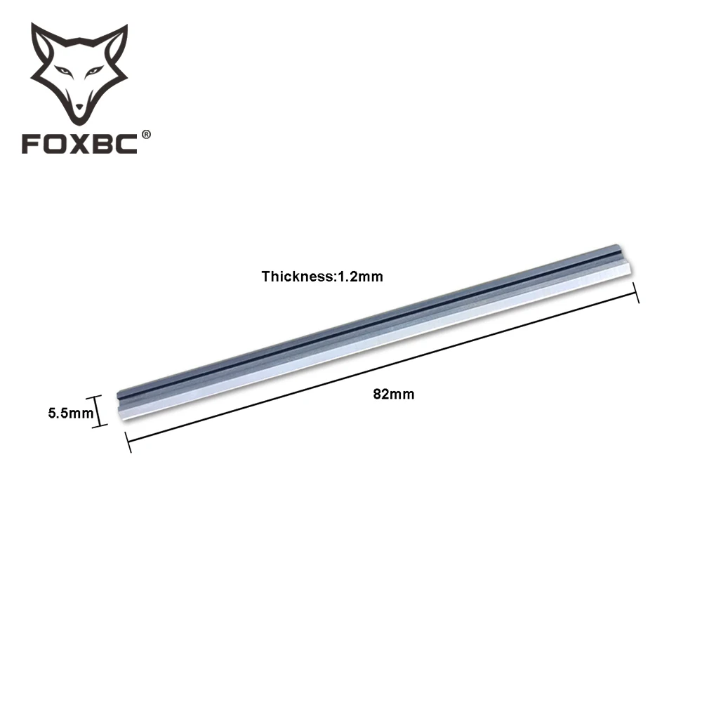 FOXBC 3-1/4 "HSS شفرات المسحاج 82 مللي متر × 5.5 مللي متر × 1.2 مللي متر سكاكين المسوي لـ Metabo Dewalt Makita BOSCH أدوات النجارة الكهربائية 2 قطعة