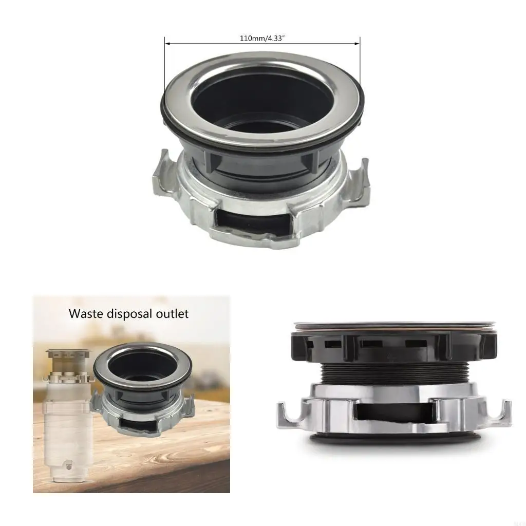 M6CB Sink Flange for Garbage Disposals, Stainless Steel Garbage Disposal Parts for Standard Kitchen Drain Size of 4.43in