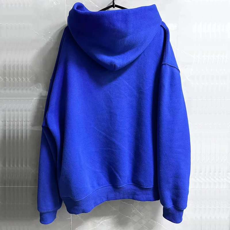 Royal Blue New Letter Foaming Printing CPFM Hoodies Men Woman 1:1 High Quality Loose Lovers Pullover Sweatshirts