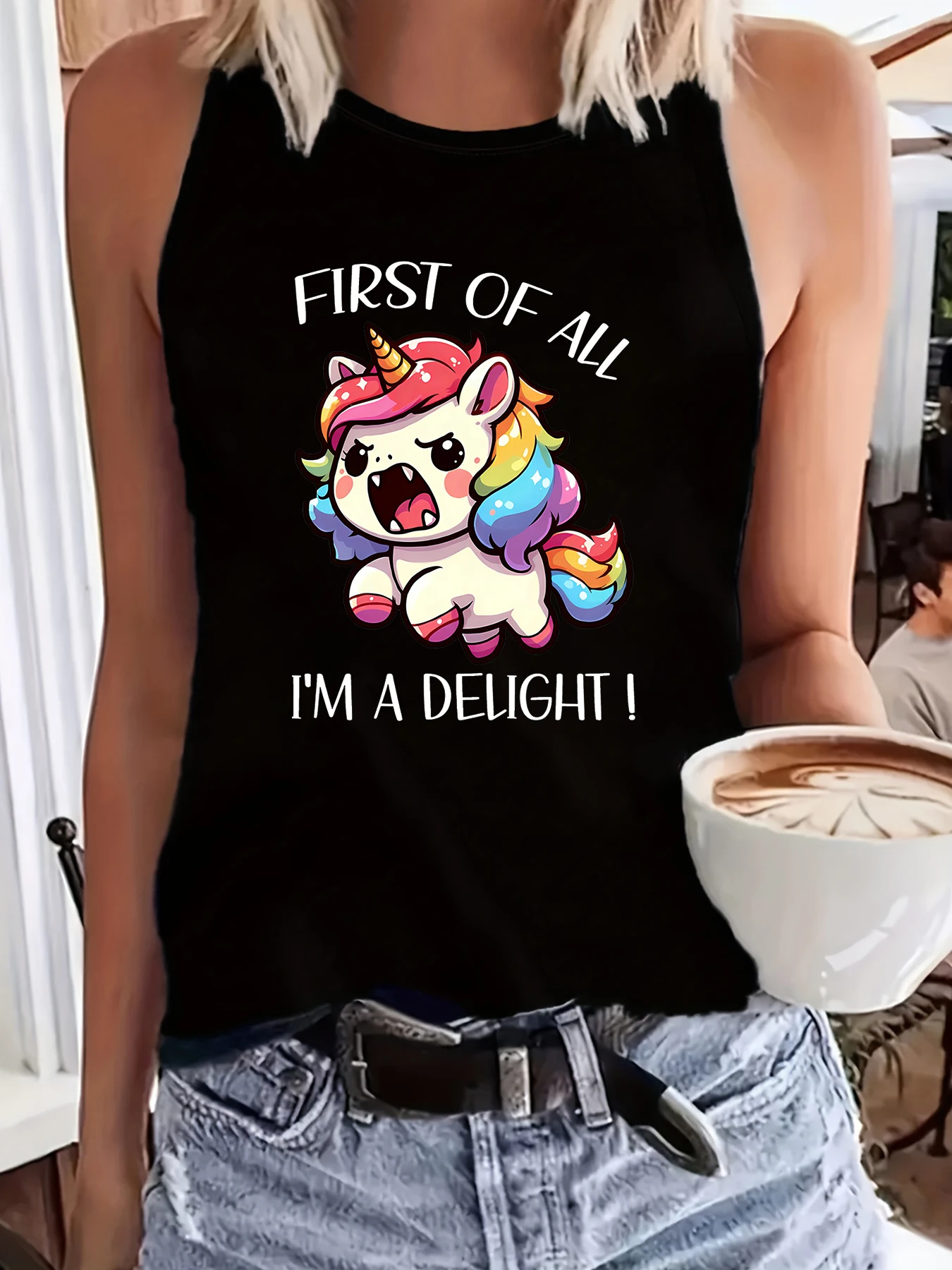 Women's Summer Sleeveless Tank Top, 