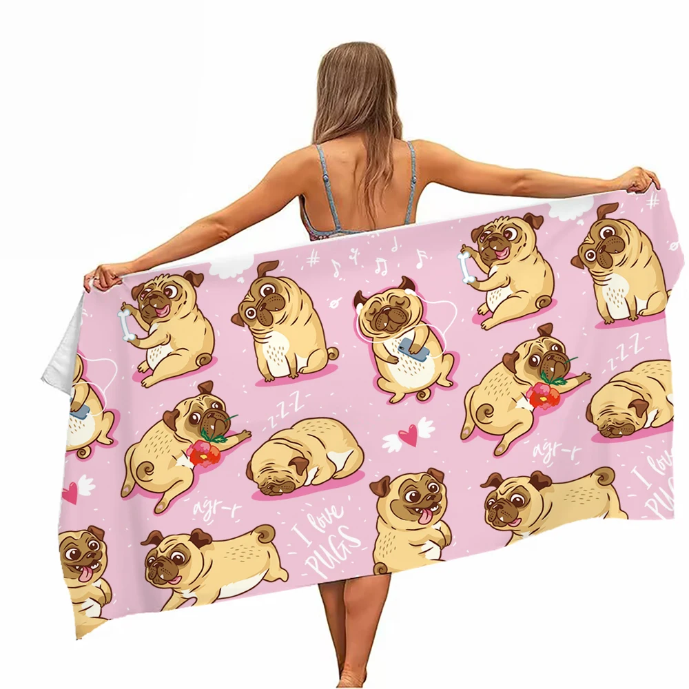 Dachshund Dog Cute Pet Beach Towel Microfiber Bathroom Supplies Camping Travel Yoga Accessories Bath Towels for Women Men Kids