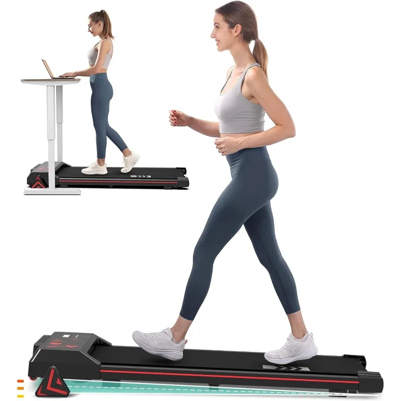 

Redliro Walking Pad with Incline Under Desk Treadmill, Portable Compact Installation-Free Treadmills for Home