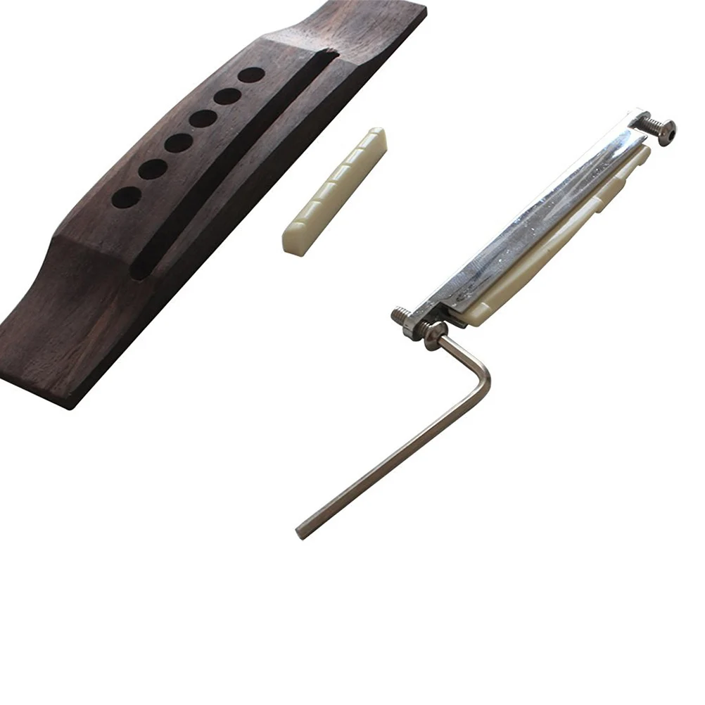 

Adjustment Bridge Plate Bass Guitar Wrench Saddle Wireless Nut Bamboo Insert for Acoustic