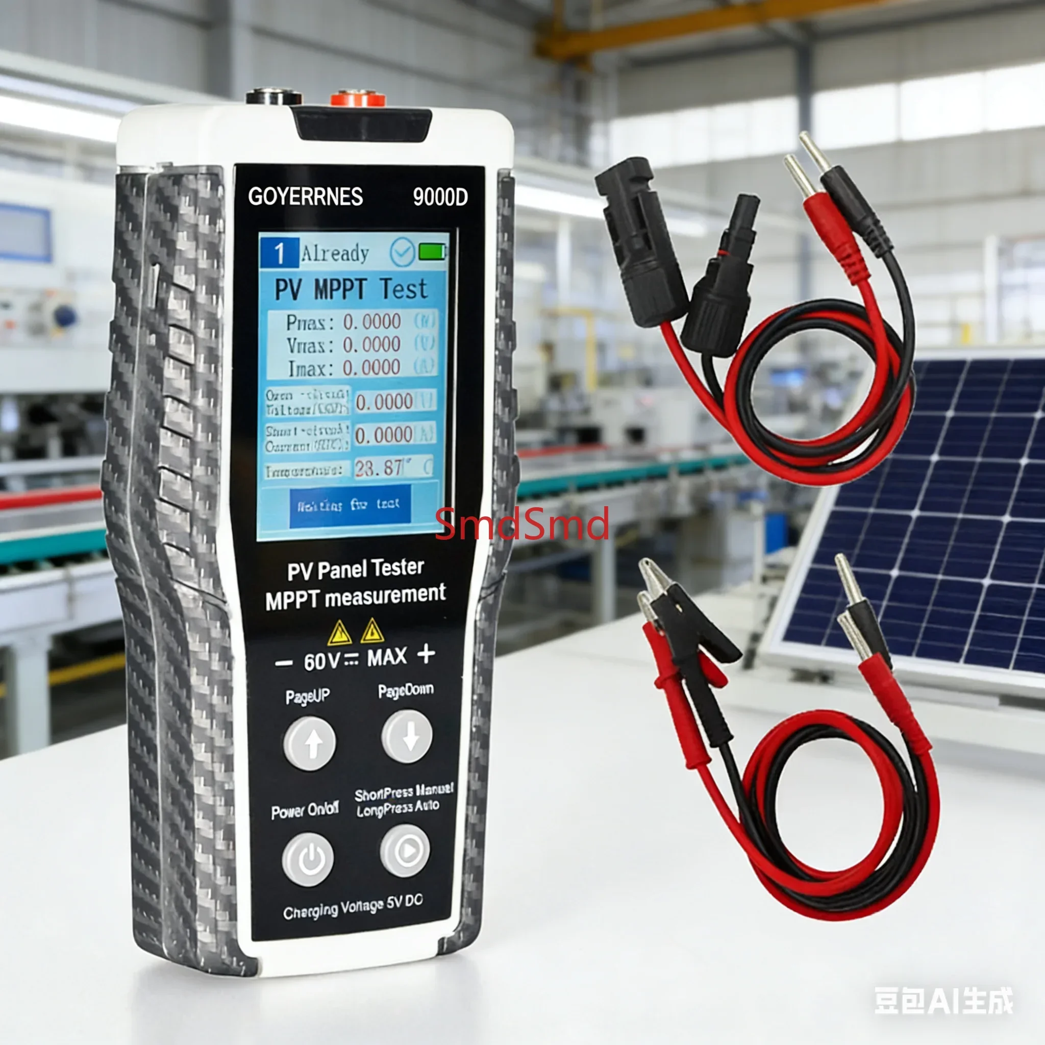 PV Panel Tester MPPT Solar Panel Tester with 2.8-inch TFT Screen,Measures Pmax/Vmax/Imax/Open-Circuit Voltage/Short-Circuit