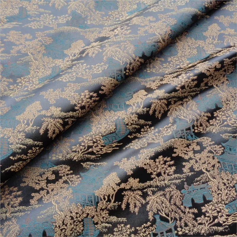 

New brocade jacquard Hanfu fabric Chinese-style women's vest dress