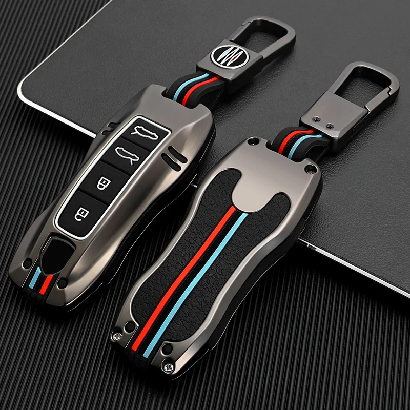 3/4 Tasten Zink-legierung Auto Schlüssel Fall Abdeckung Shell Fob Für Porsche Panamera Spyder Carrera Macan Cayman Cayenne 911 970 981 991 – Detail 7