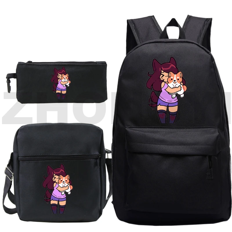 

3 Pcs/Set Anime As A Cat Bags for Women Aphmau Backpack Set for Teenager Primary Middle Girls School Backpack Aphmau Students