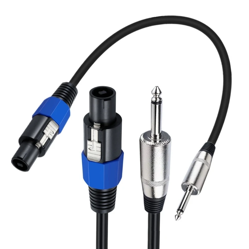 20CB 1/4インチ オス スピコン オス ケーブル アダプター 6.35mm TS オス プラグ スピコン オス コネクタ ステージ スピーカー パワーアンプ用