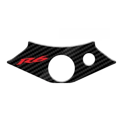 3d Motorfiets Carbon Fiber Patroon Top Drievoudige Klem Juk Sticker Geval Voor Yamaha Yzf R6 Yzfr6 Yzf600 R6 1998-2002 1999 2000 2001