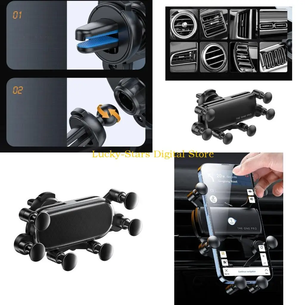 

T3EE Car Phone Holder Base Universal Bracket for 4.7-6.7in 360- Rotation-Car Air-Vent Clip Phone Support