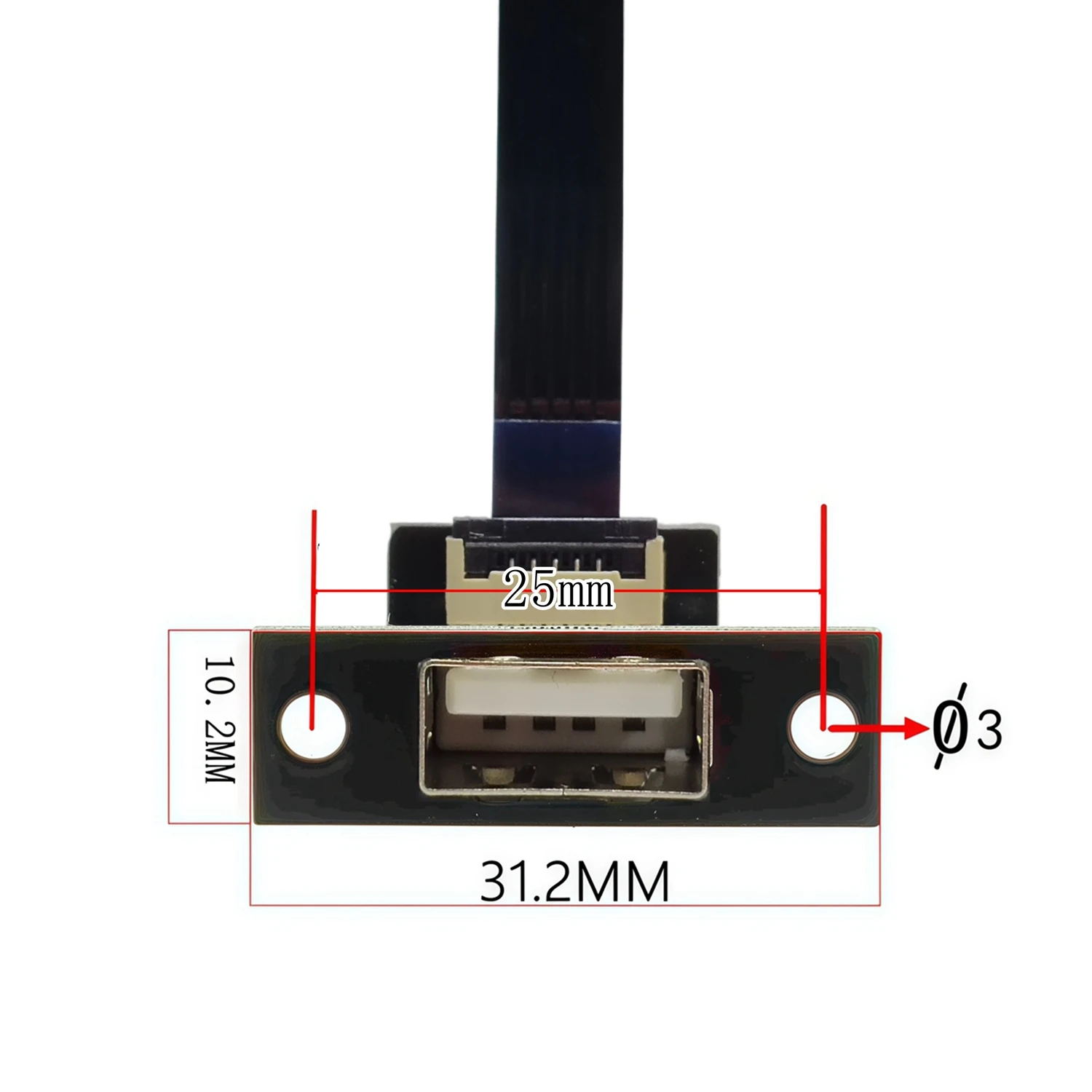 FFC 5cm-80cm USB2.0 Extension Ribbon Cable 90 FPV Slim Flat Soft flexible FPC charge FPV Brushless Handheld Gimbal monitor 10cm