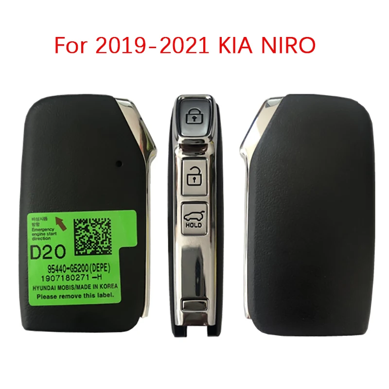 CN051102 Auto Remote 3Buttons For 2019+ KIA NIRO 95440-G5200 Car Remote Key 433MHz FOB-4F23 ID47 Chip