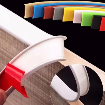 Zelfklevende PVC Kantenverlijming Strip Afdichtingstape 16/18mm U-vormige Strip voor Meubels Kast Bureau rand Guard Protector