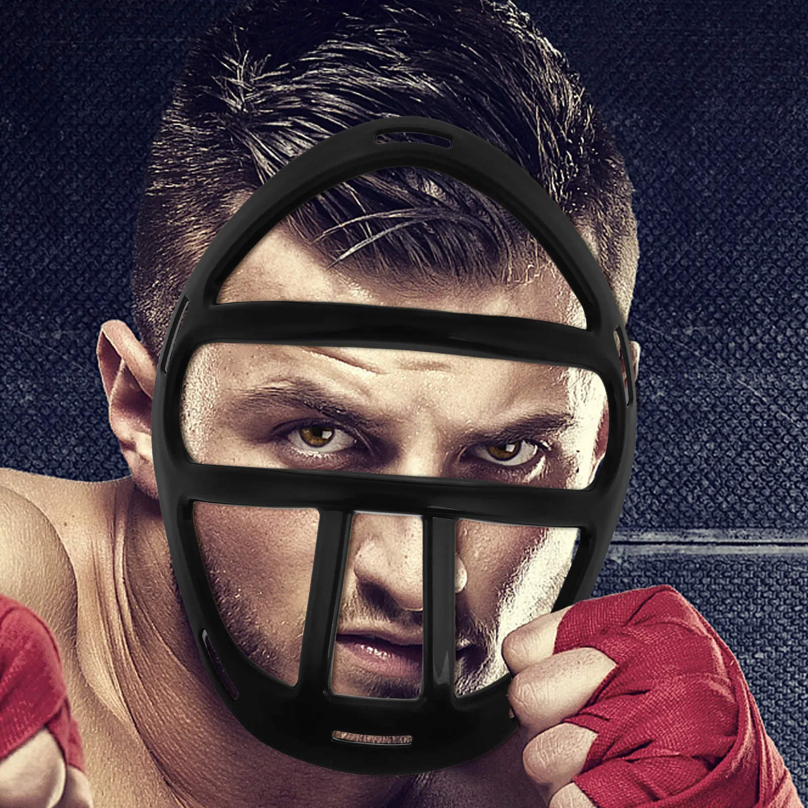 Adult Sports Face Mask for Muay Thai Competition Lightweight Head Protection Nose Guard Boxing Training Martial Arts
