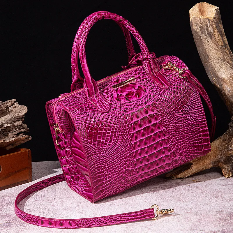 Podręczny Crossbody Retro skrzydlaty damski Bag wielokolorowy krokodyl wzór pojemna torba torba do przechowywania