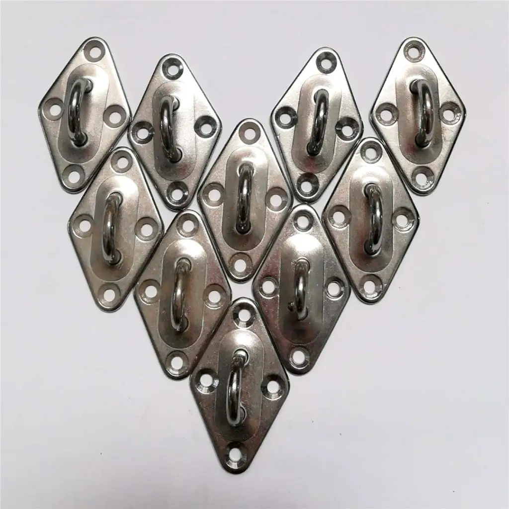 Pad Eye Plate 304 Stainless Steel Welded Hook for Boat Canopy Sunshade Awning Marine Accessories