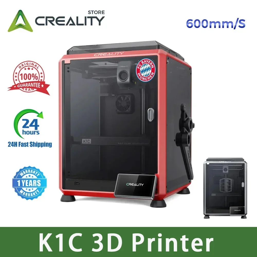 

CREALITY K1C 3D Printer with AI Camera Printing Stable Frame Auto Leveling Dual Fan Direct Cooling Drive Extruder 600mm/S Speed