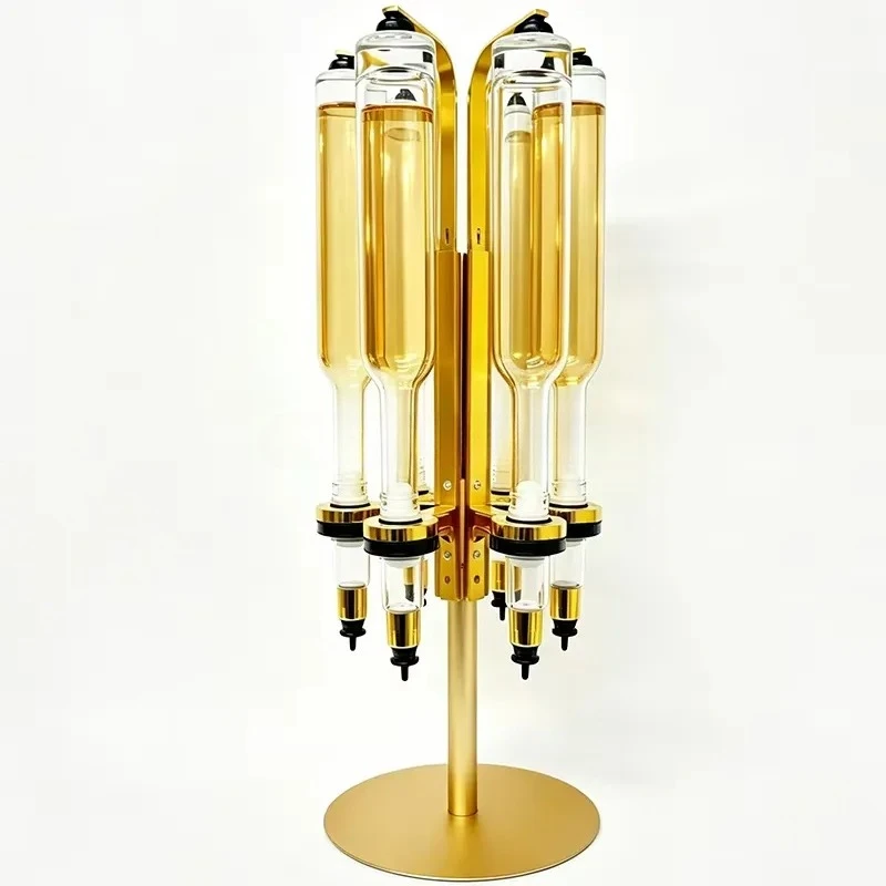 Gold Perfume Bottle Dispenser Bracket Set for Bottles Rotating Display Stand for Sesame Oil