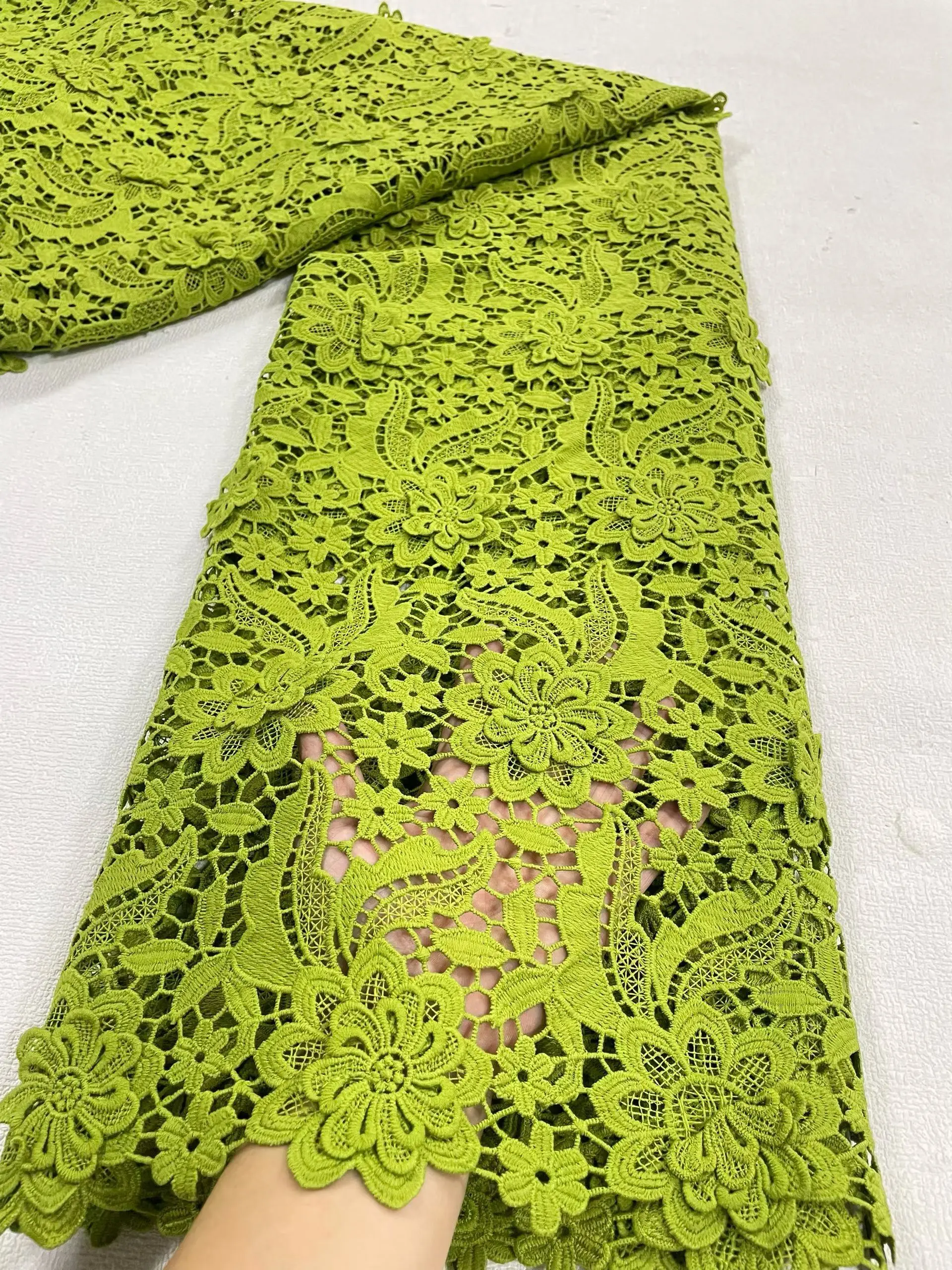 

Африканская нигерийская хлопковая вышивка с блестками, органза, кружевная ткань, тюль, свадебное платье, высокое качество, 5 ярдов, 2025, JL541