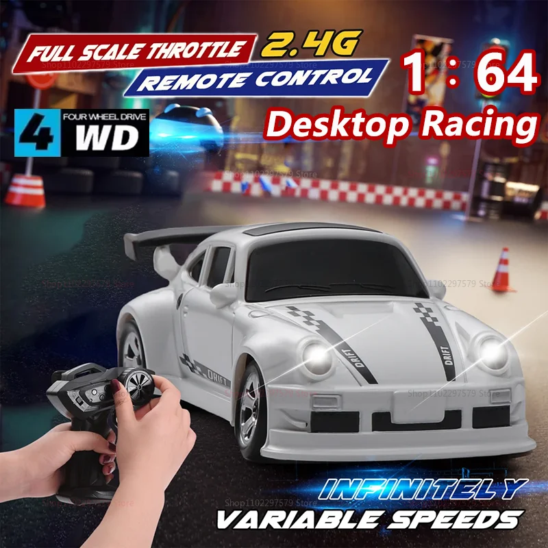 KF20 1:64 RC dérive voiture quatre roues motrices télécommande voiture de course Proportions complètes bureau compétition jouets pour garçons filles cadeaux