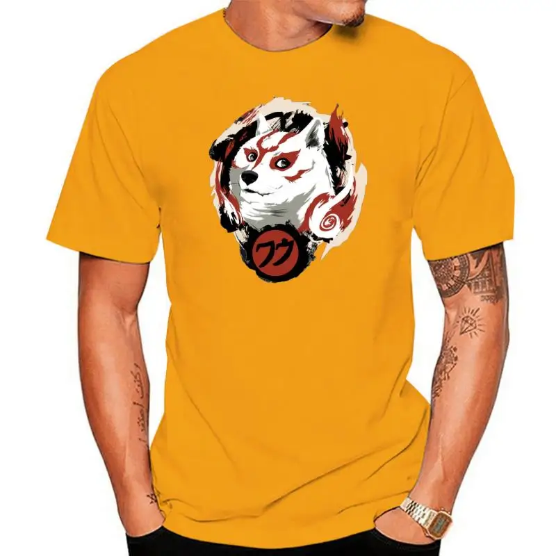 

HKFZ Popular Game Okami Amaterasu T Shirt Kawaii Ammako T-shirt For Boy Novelty Unique Design For Boy Round Neck Top Tees