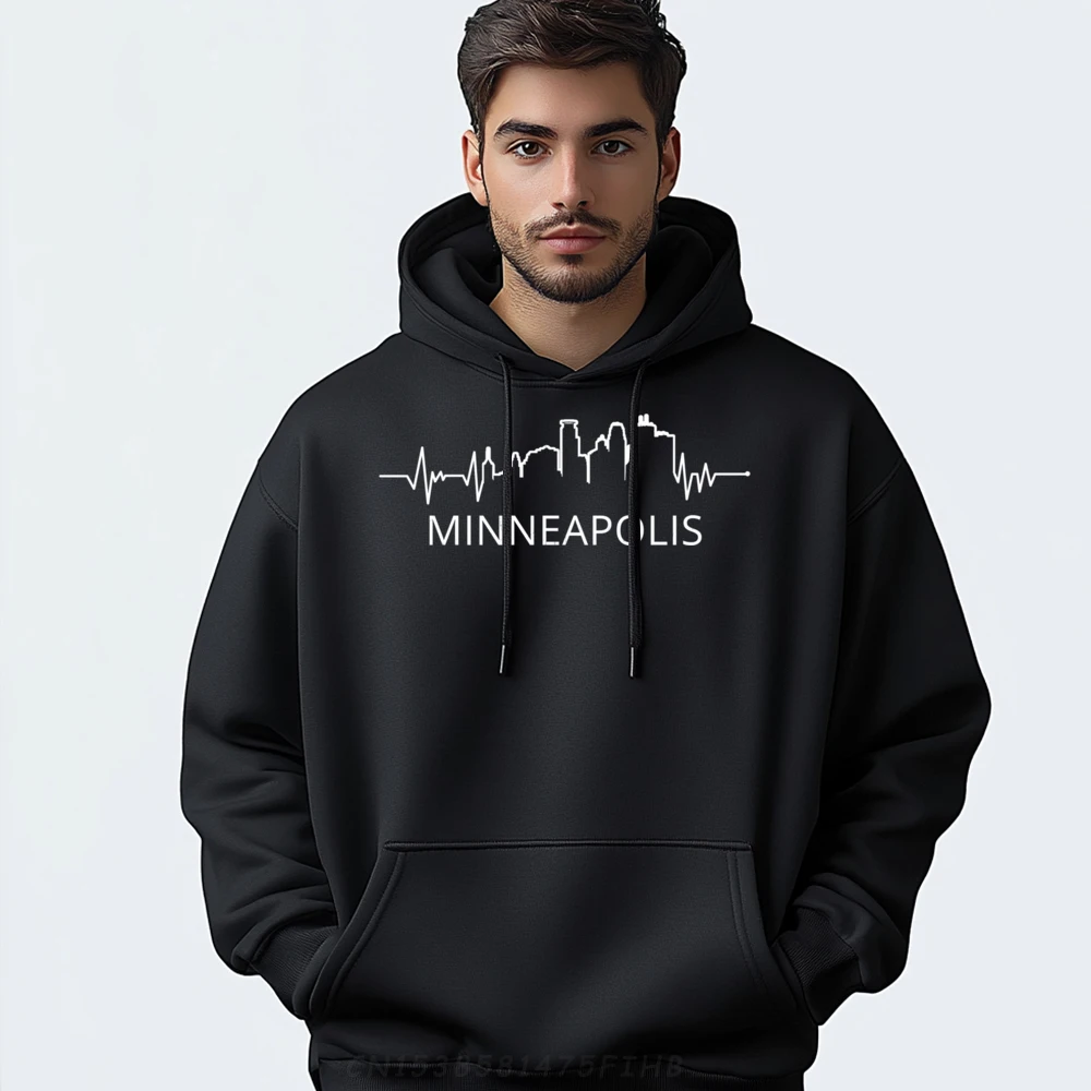 

Minneapolis Mn Skyline Heartbeat Vintage Mpls Mens Designer Hoodie Student Meme Hoodie Hip Hop