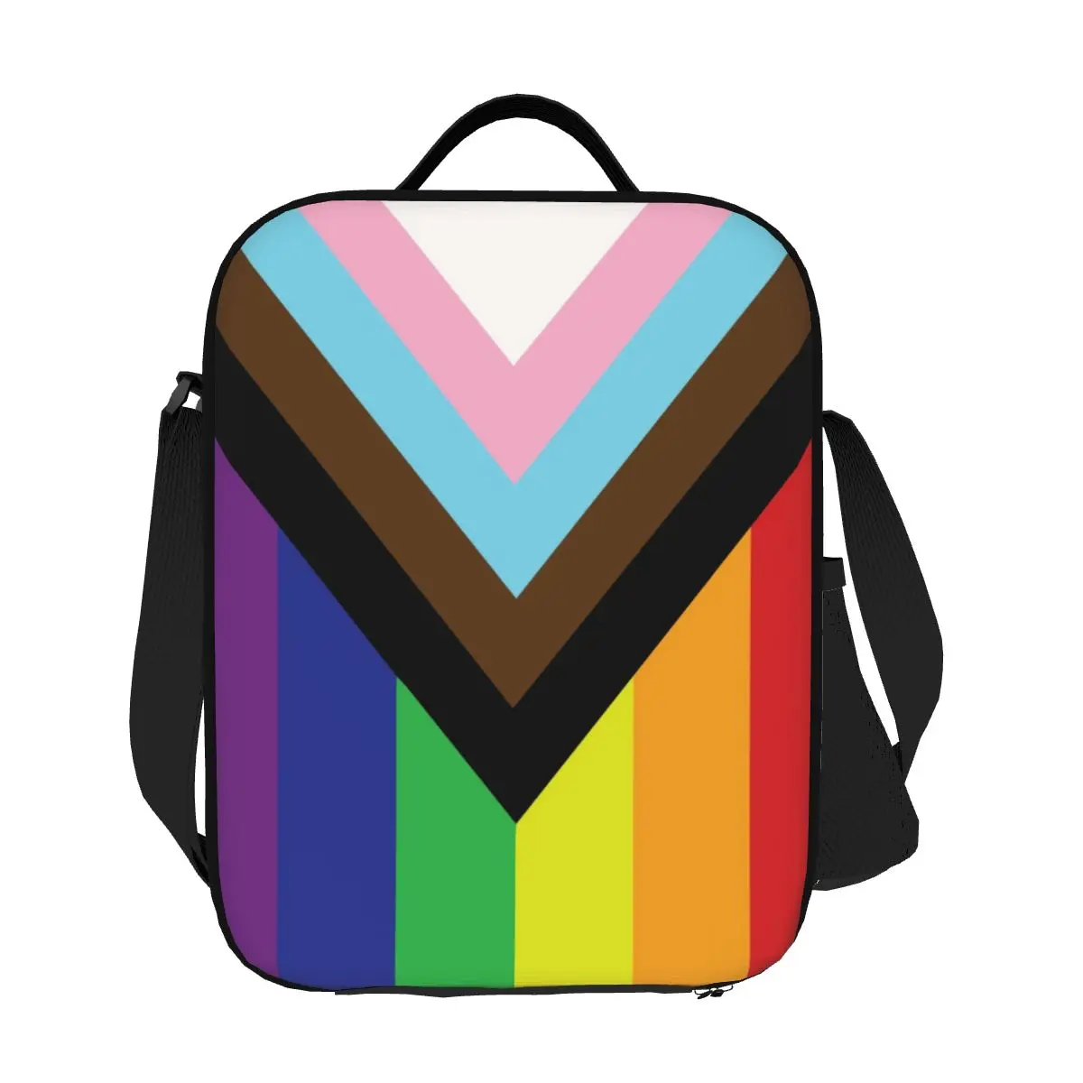 

Пользовательская гей-прайд Радужный флаг ЛГБТК Изолированная сумка для обеда для женщин ЛГБТ-лесбиянка Термальный холодильник Бенто Коробка Офис Работа Школа