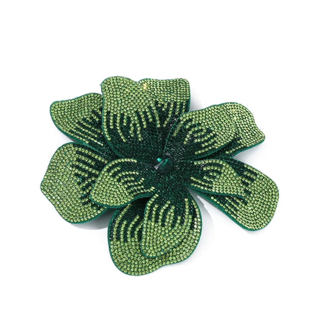 Patchs de fleurs en strass 3D, embellissements scintillants, broches florales, fournitures de couture DIY pour tissus