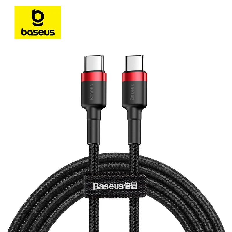Kabel Baseus USB C do USB typu C do MacBooka Pro Quick Charge 3.0 60W PD Szybkie ładowanie do Samsung Xiaomi mi Charge Cable