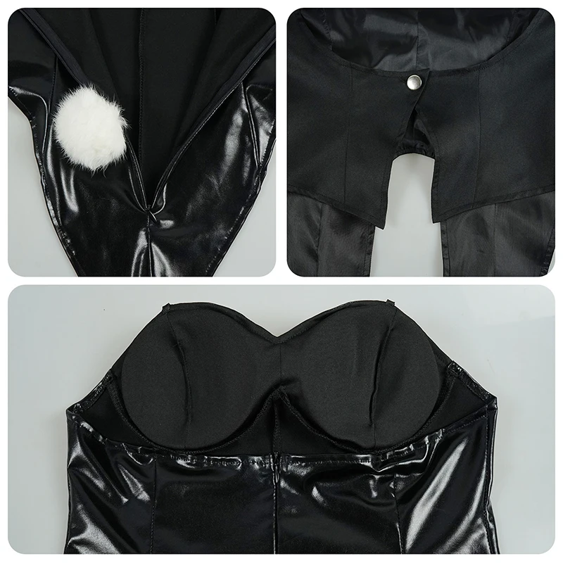 Anime My Dressed Up Darling S2 Bunny Girl Marin Kitagawa Cosplay Costume Leather Jumpsuit Uniform Halloween Party Carnival Suit